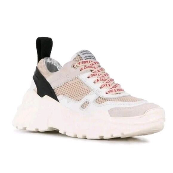 Zadig & Voltaire Future Platform Sneakers White Leather $348, Sz 36, NIB - Picture 1 of 5